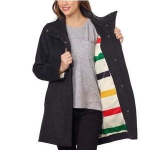 Pendleton Water Resistant Cascade Wool Campbell Coat Jacket Charcoal | XL